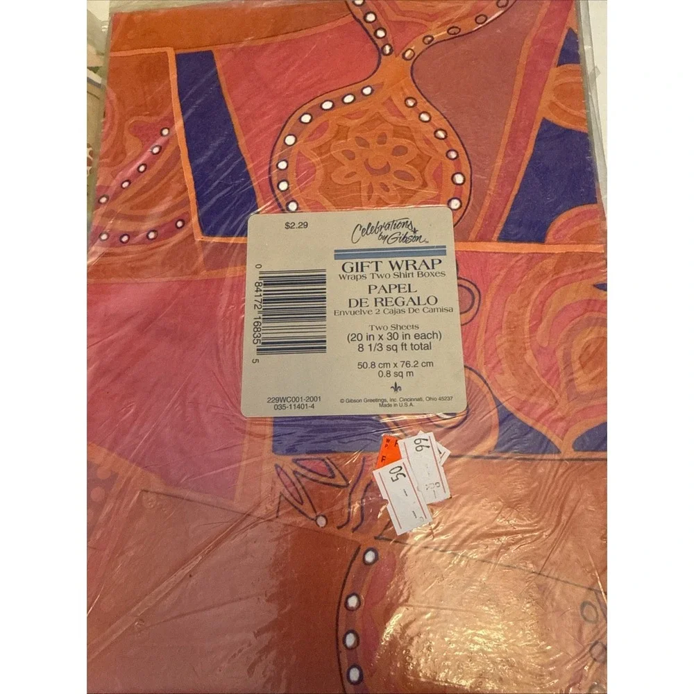 lot of 13 packs of vintage wrapping Paper